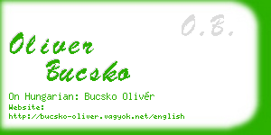 oliver bucsko business card