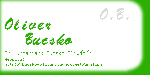 oliver bucsko business card